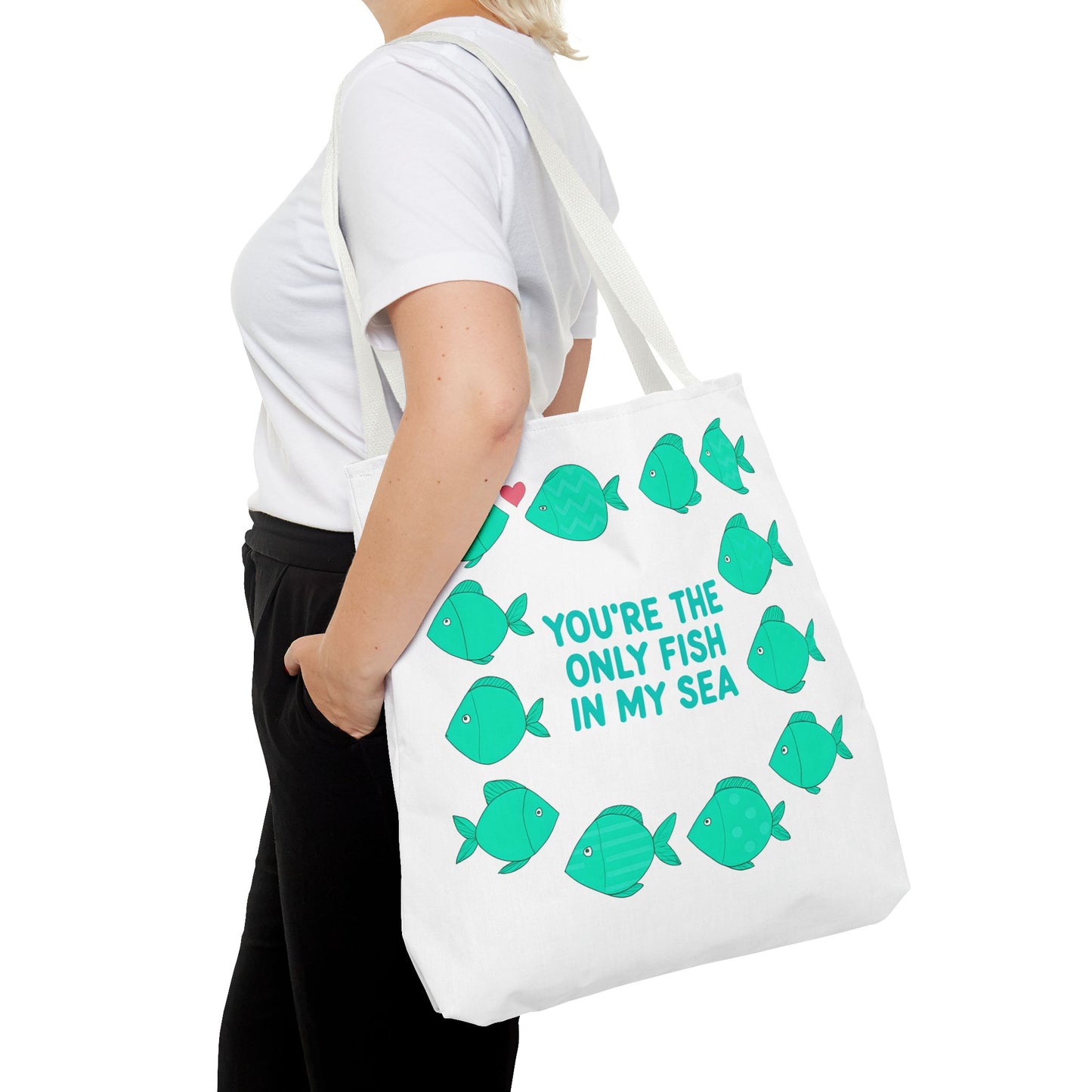 You're the Only Fish in My Sea Tote Bag , Ocean Lover's Tote, Beach Bag, Everyday Carryall, Valentine’s Day Gift