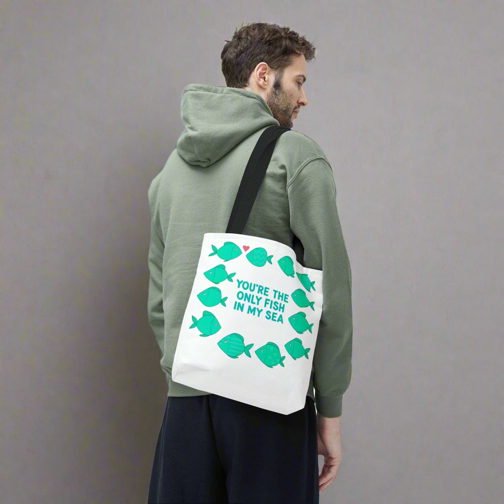 romantic fish tote bag
