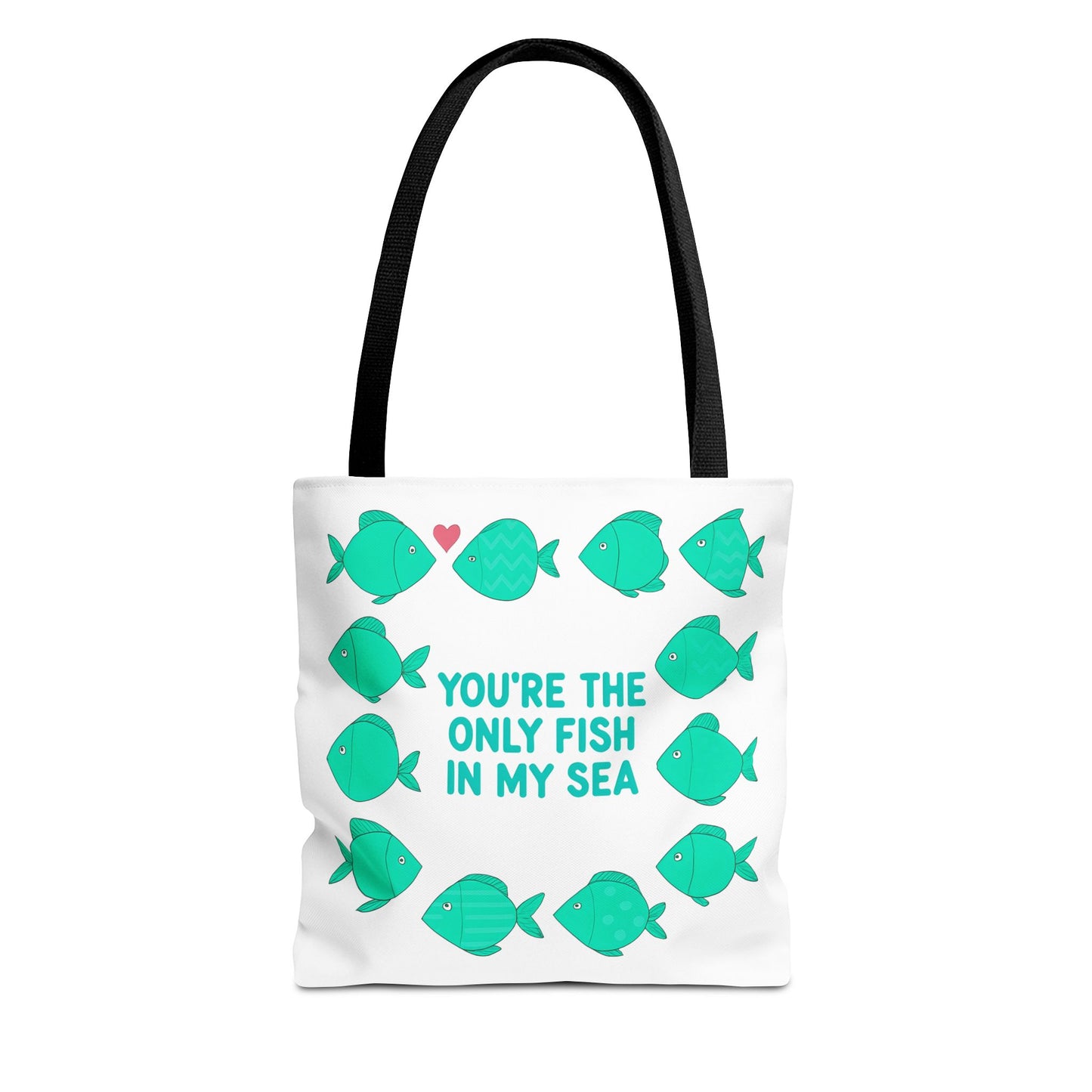 You're the Only Fish in My Sea Tote Bag , Ocean Lover's Tote, Beach Bag, Everyday Carryall, Valentine’s Day Gift