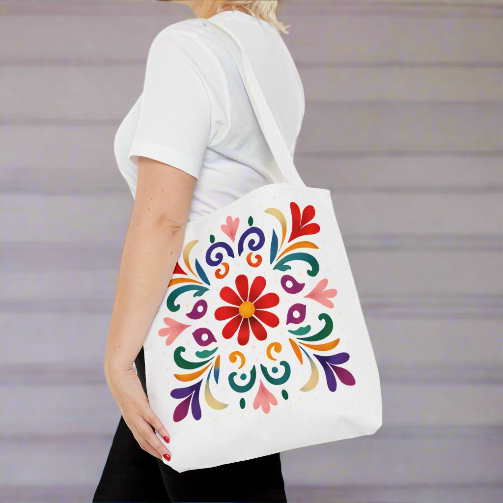 Colorful geometric tote bag