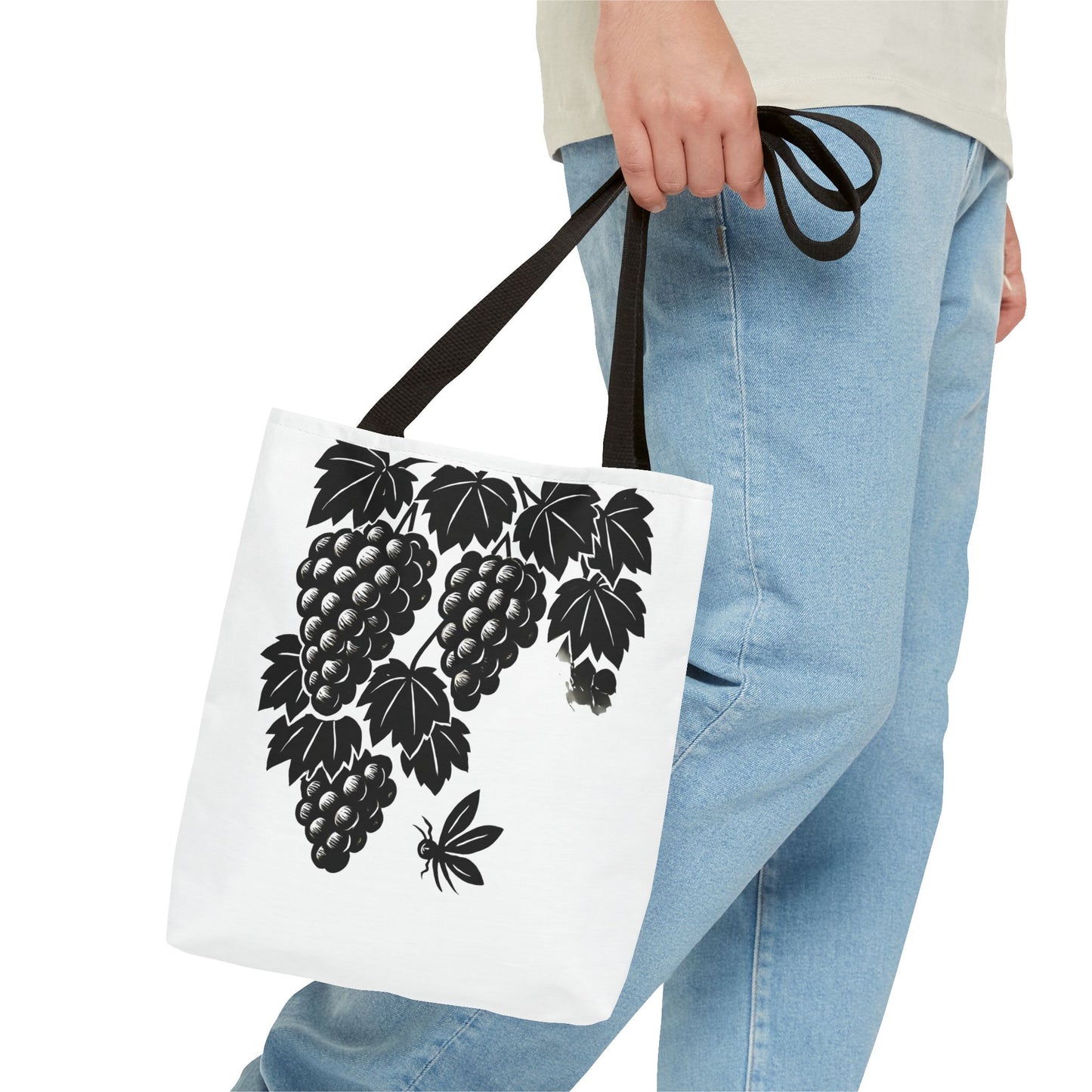 Grape Vine Tote Bag - Stylish Reusable Shopping Bag, Gift for Wine Lovers, Farmers Market Accessory, Elegant Floral Design