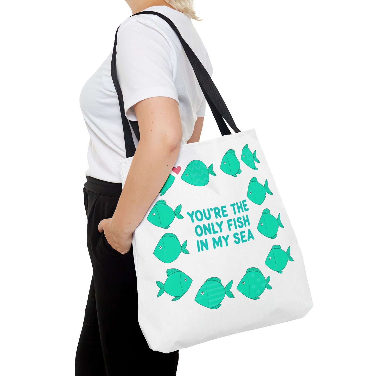 You're the Only Fish in My Sea Tote Bag , Ocean Lover's Tote, Beach Bag, Everyday Carryall, Valentine’s Day Gift