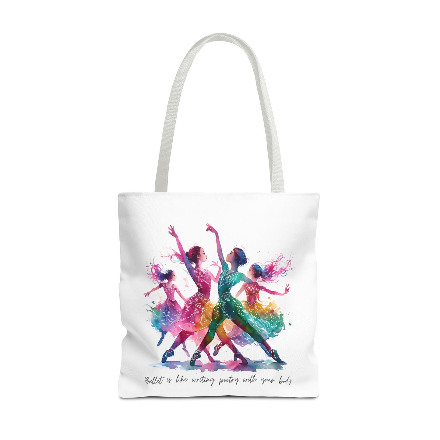 Uplifting Dancer's Tote Bag - 'Ballet is Like Writing Poetry with Your Body'
