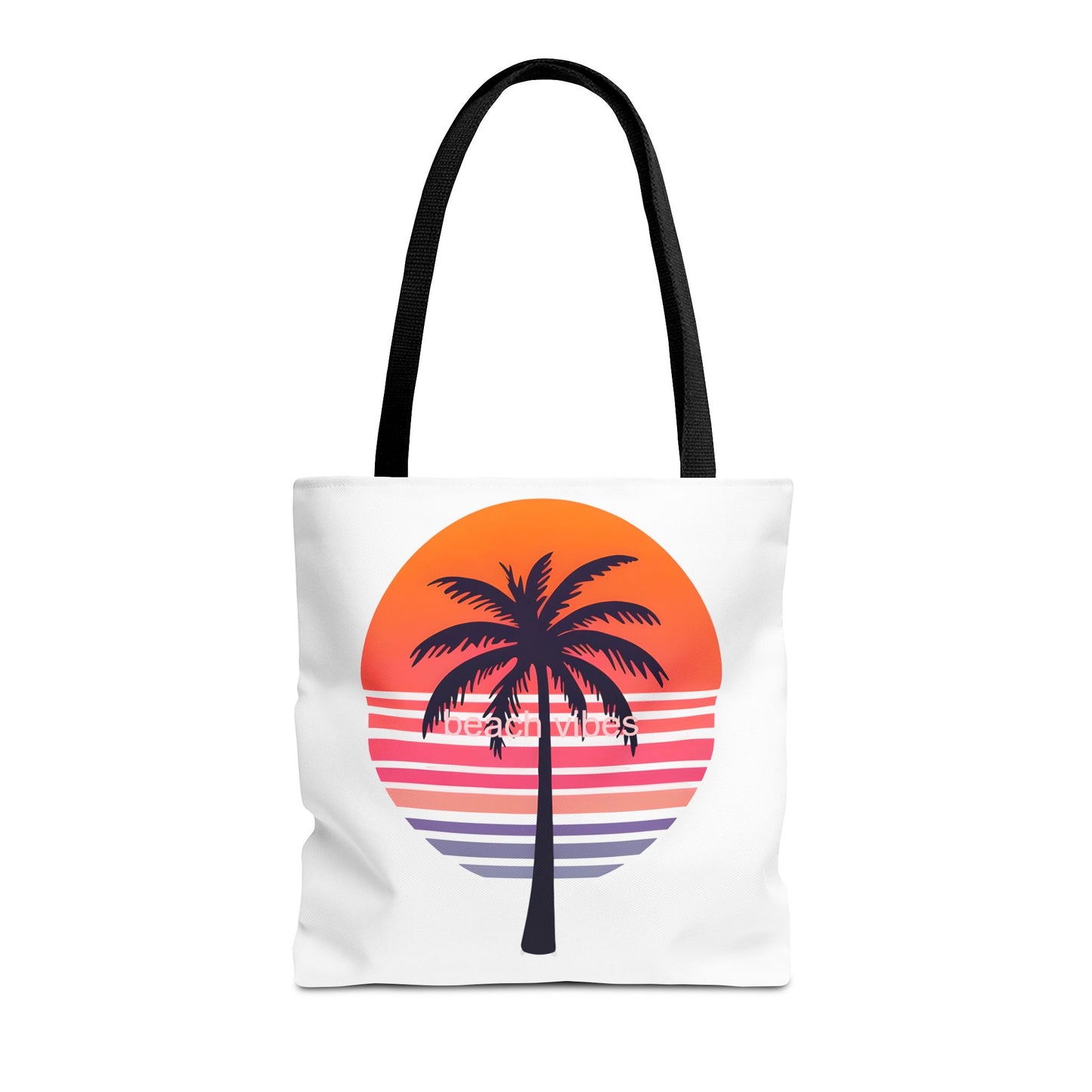 Tote Bag for Beach Lovers, Sunset Palm Tree Design, Eco-Friendly Shopping Bag, Perfect Gift for Summer Adventures, AOP Tote