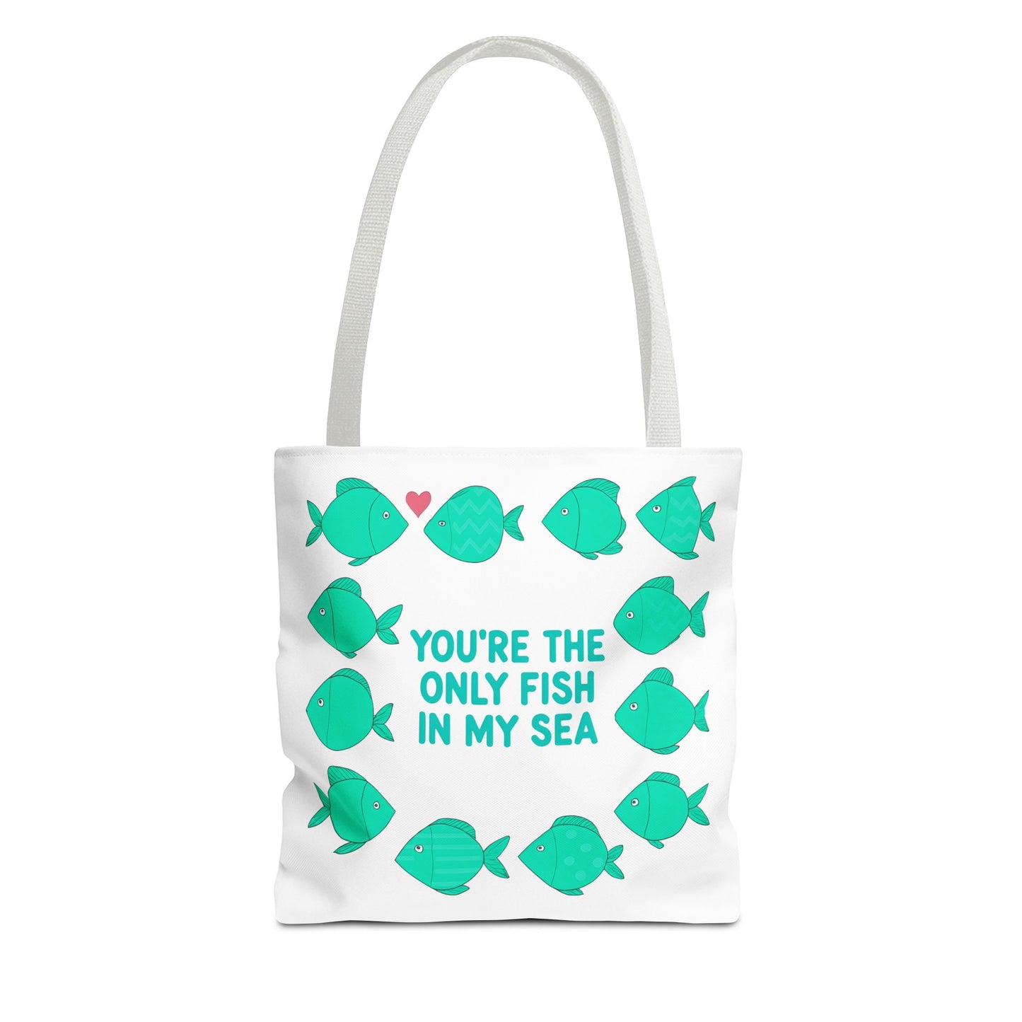 You're the Only Fish in My Sea Tote Bag , Ocean Lover's Tote, Beach Bag, Everyday Carryall, Valentine’s Day Gift