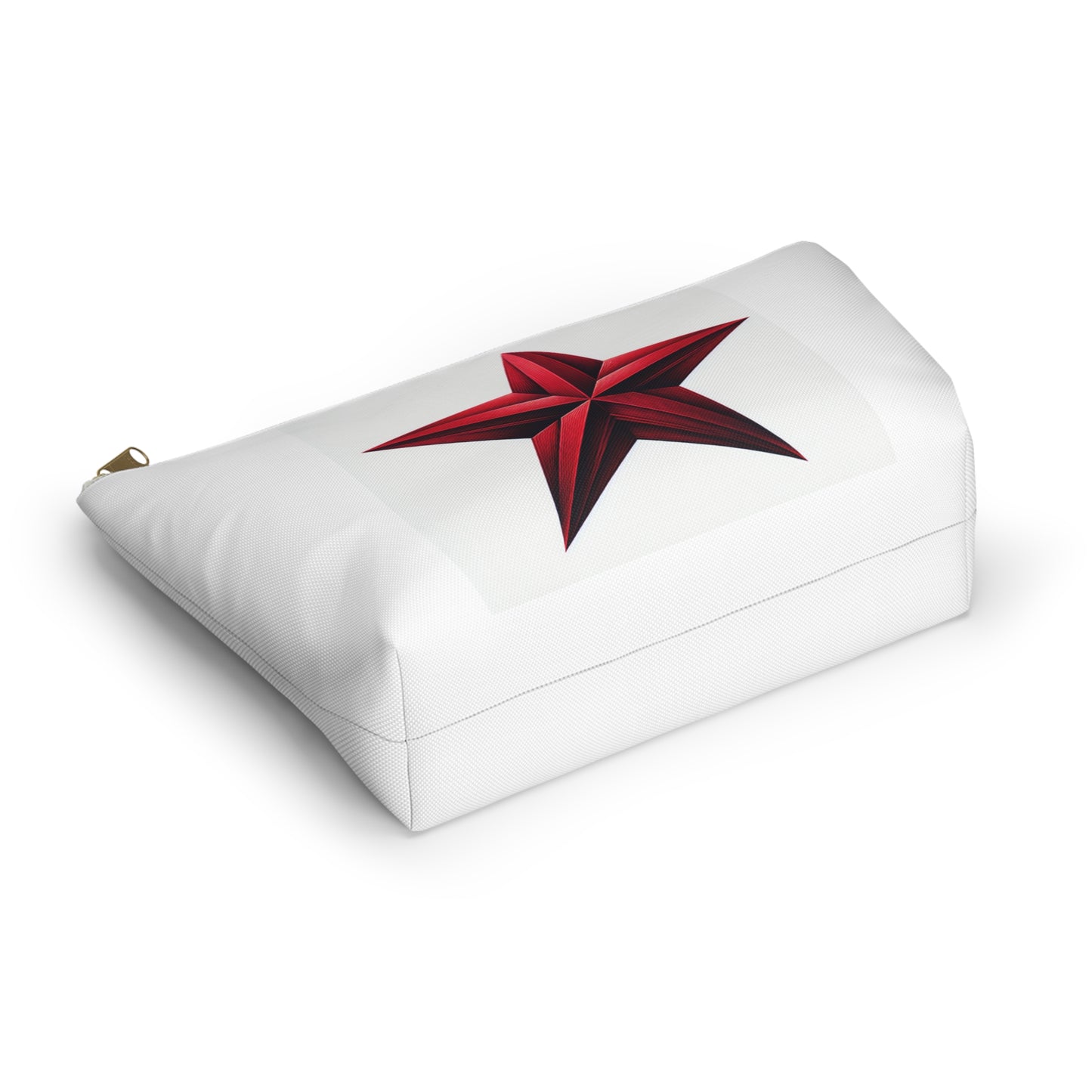 Stylish Red Star Zipper Accessory Pouch, Perfect for Gifts, Makeup Bag, Travel Organizer, Holiday & Everyday Use