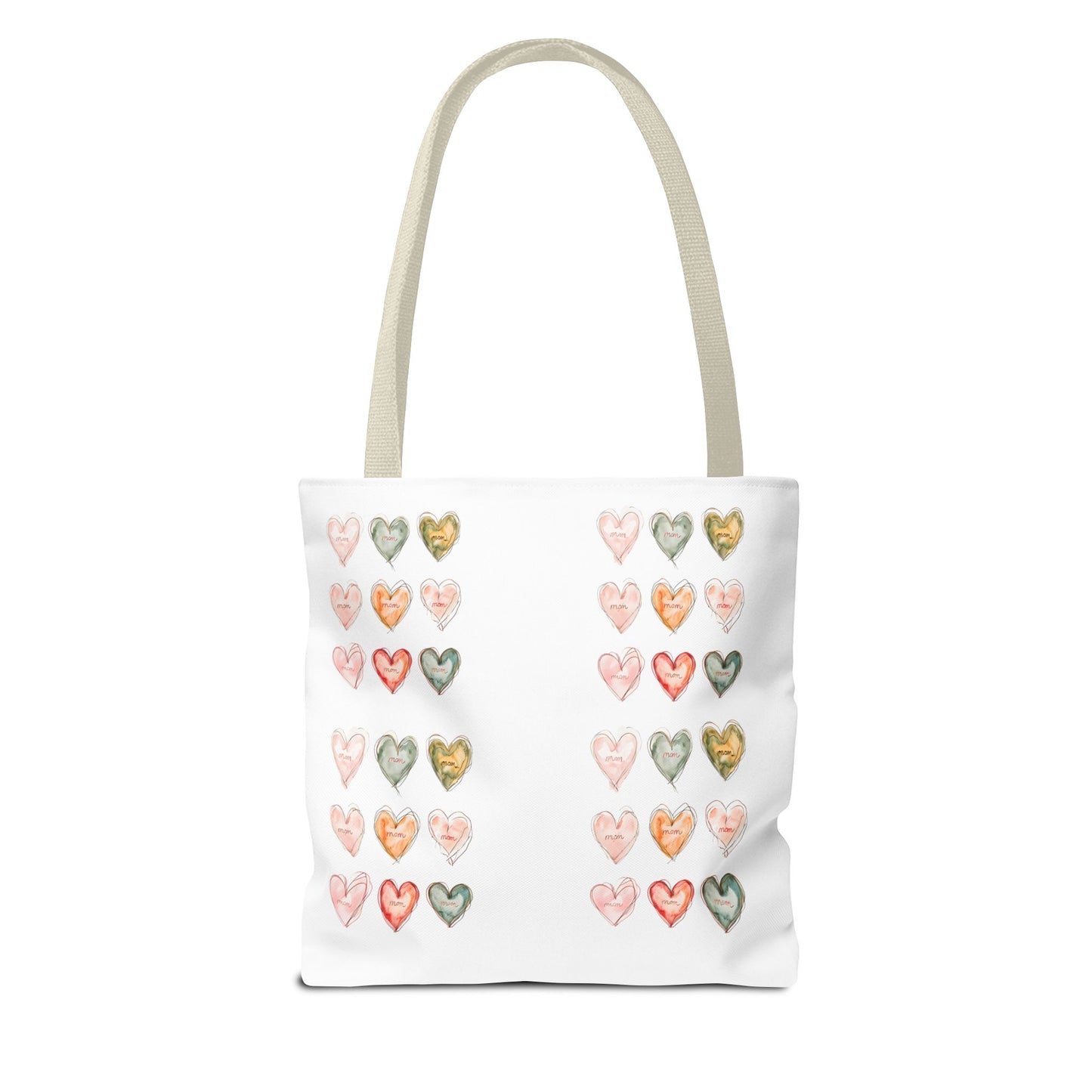Mom Heart Design Tote Bag, Gift For Her, Shopping, Beach or Library Carryall