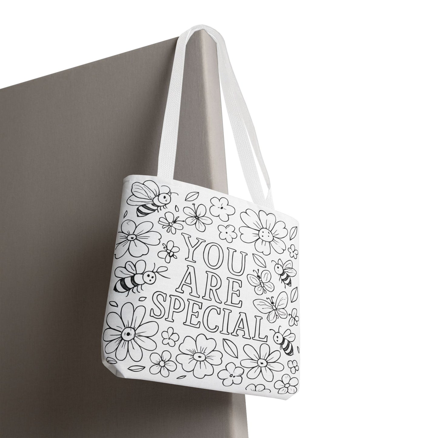 You Are Special Coloring Page Tote Bag, Eco-Friendly Kids Gift, Everyday Use, Summer Accessory, Motivational Design