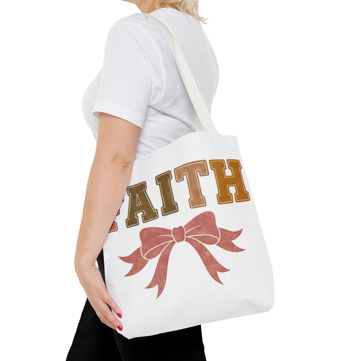 Faith-Inspired Tote Bag with Coquette Bow | Motivational Gift, Faith Bag, Spiritual Accessories, Everyday Use, Christian Tote