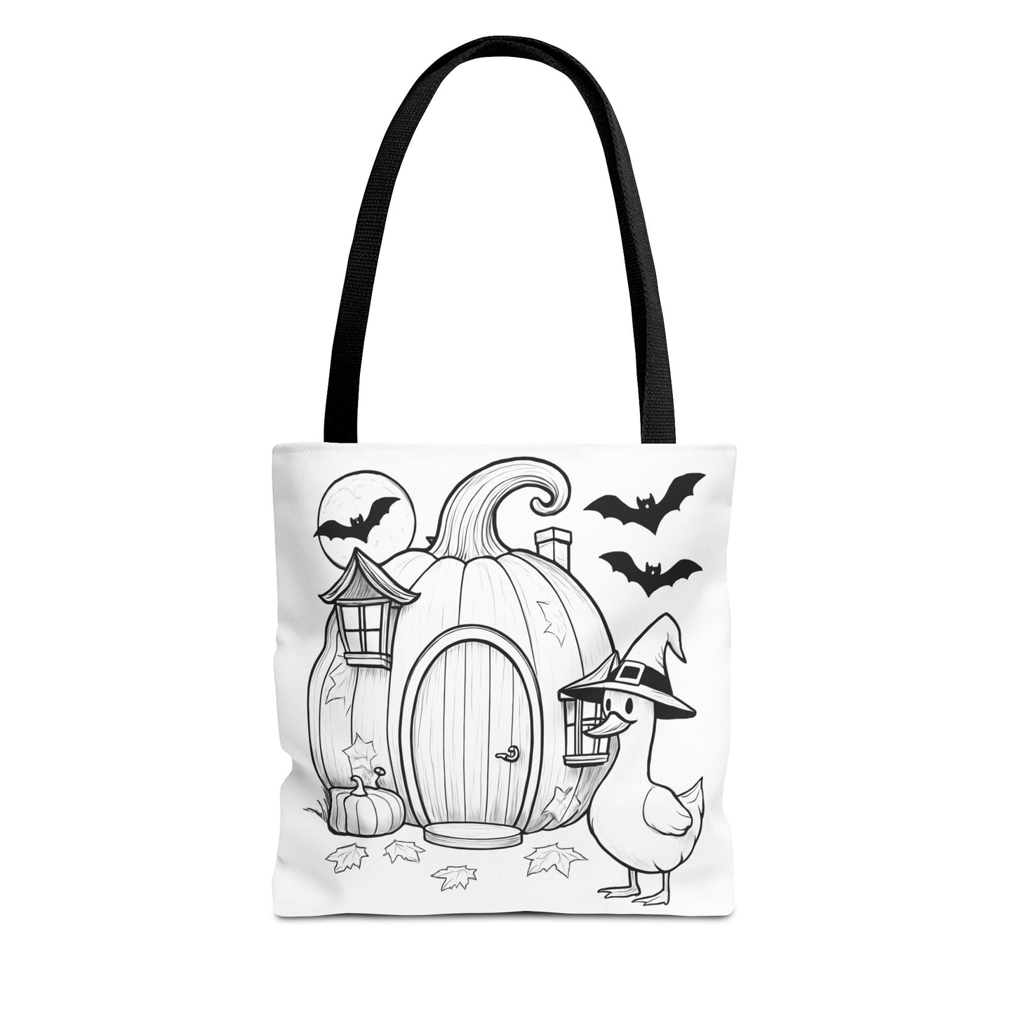 Halloween-Themed Tote Bag, Spooky Goose and Pumpkin, Trick or Treat Tote, Fall Accessory, Unique Gift Idea, Eco-Friendly Bag