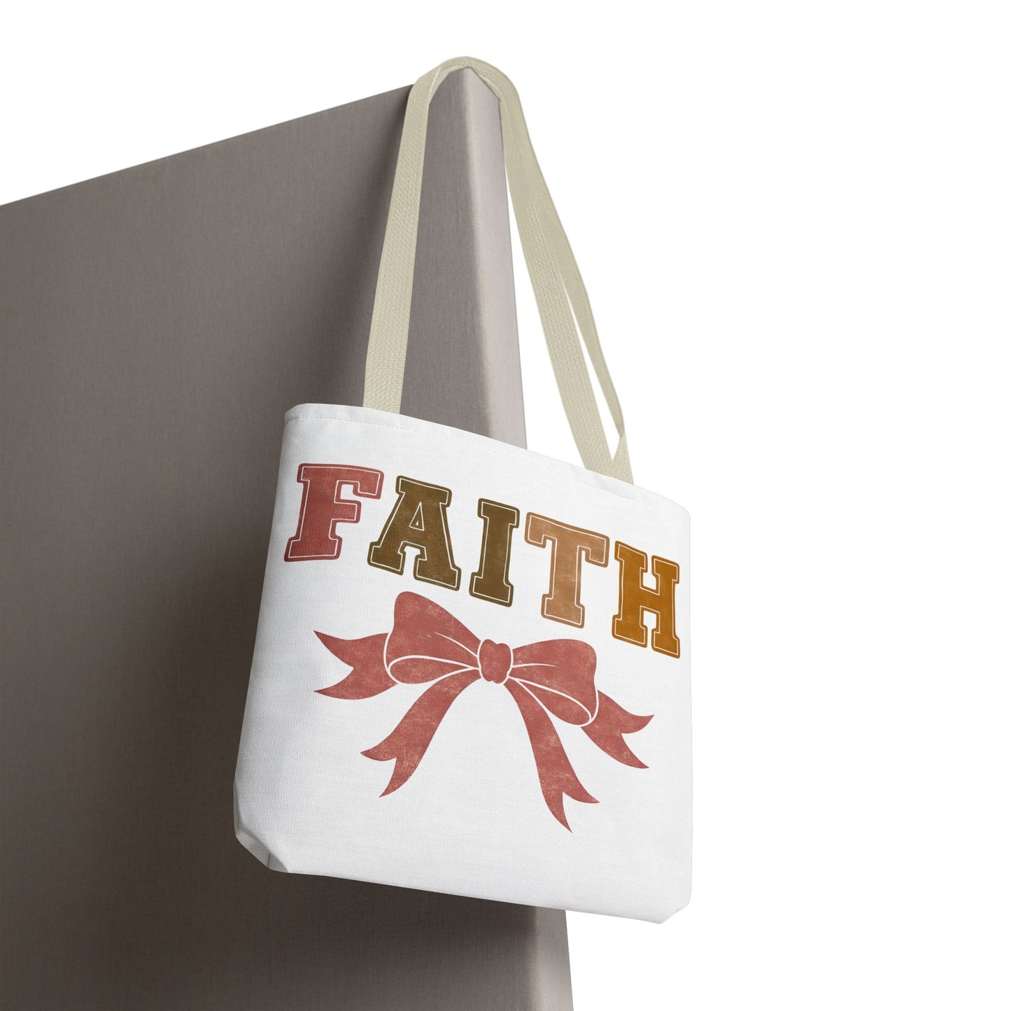 Faith-Inspired Tote Bag with Coquette Bow | Motivational Gift, Faith Bag, Spiritual Accessories, Everyday Use, Christian Tote