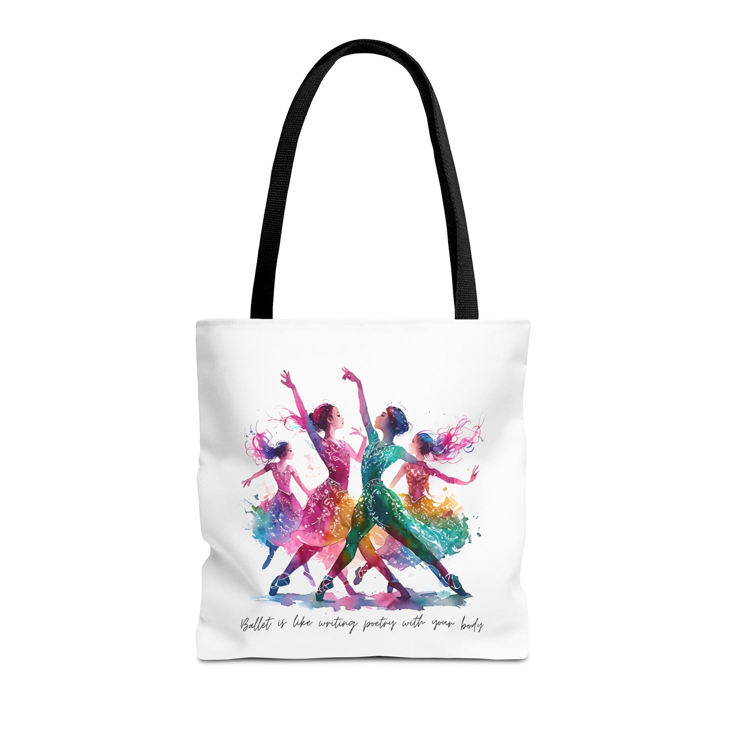 Uplifting Dancer's Tote Bag - 'Ballet is Like Writing Poetry with Your Body'