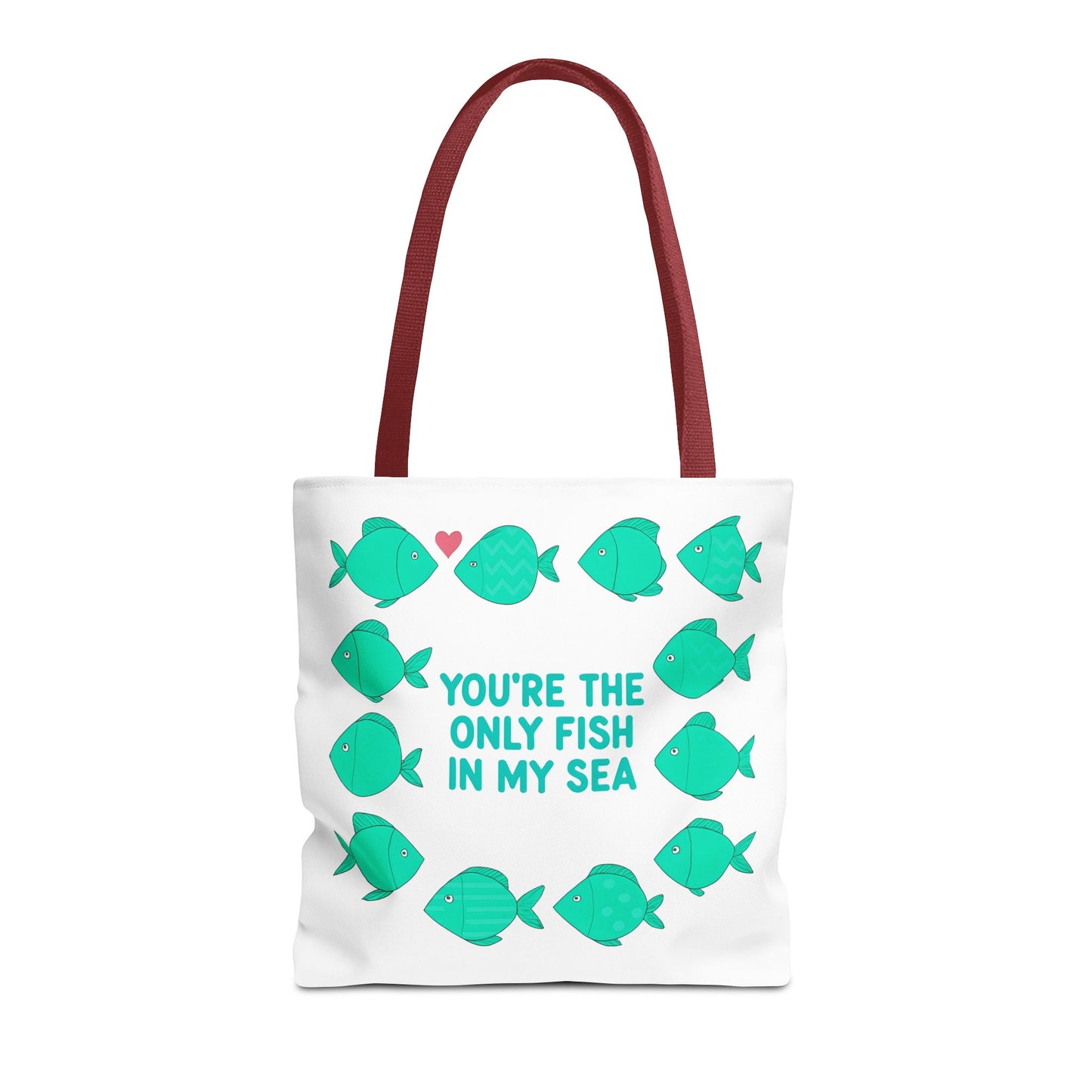 You're the Only Fish in My Sea Tote Bag , Ocean Lover's Tote, Beach Bag, Everyday Carryall, Valentine’s Day Gift