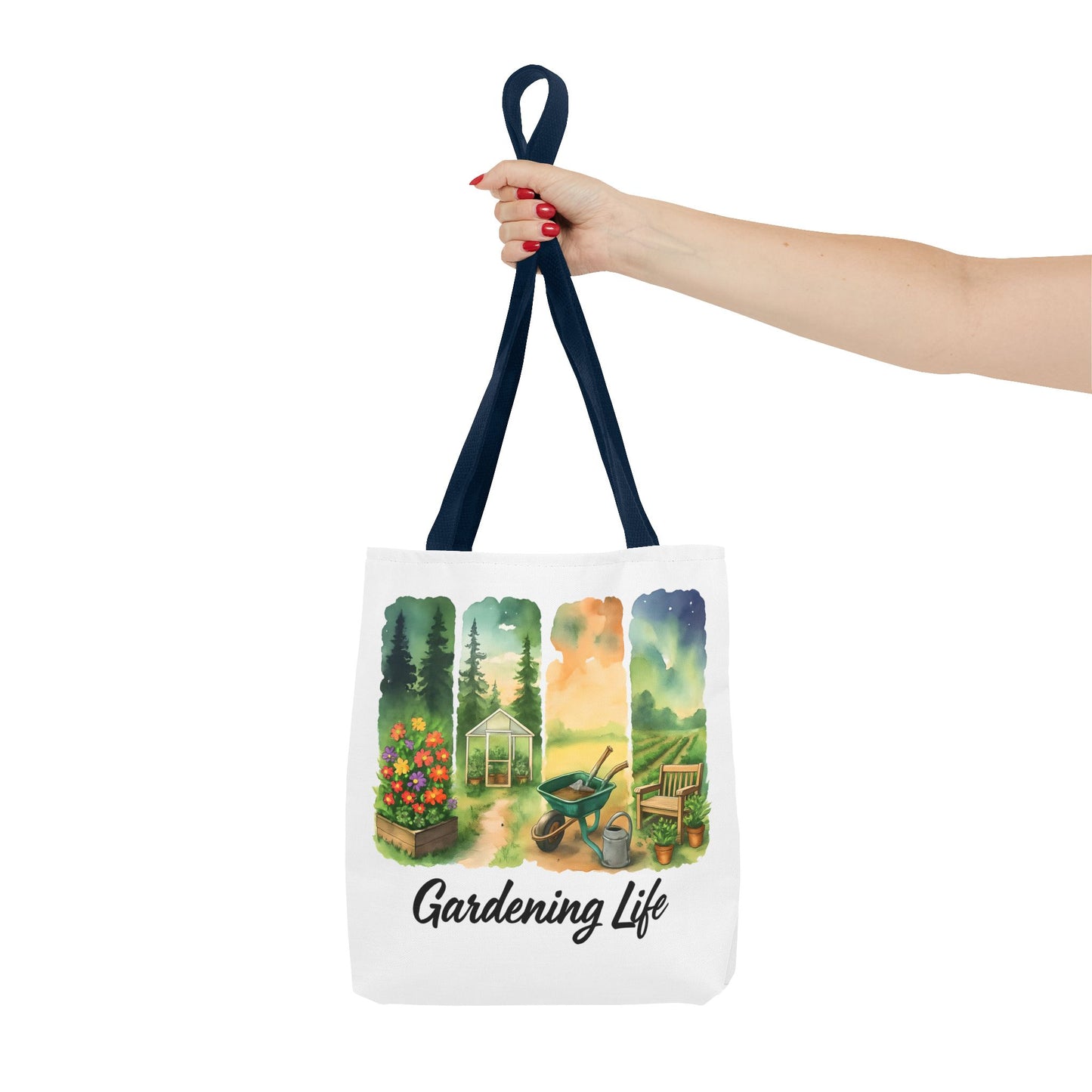 Gardening Life Tote Bag | Gardening Accessory, Shopping Bag, Gift for Gardeners, Floral Design, Reusable Tote