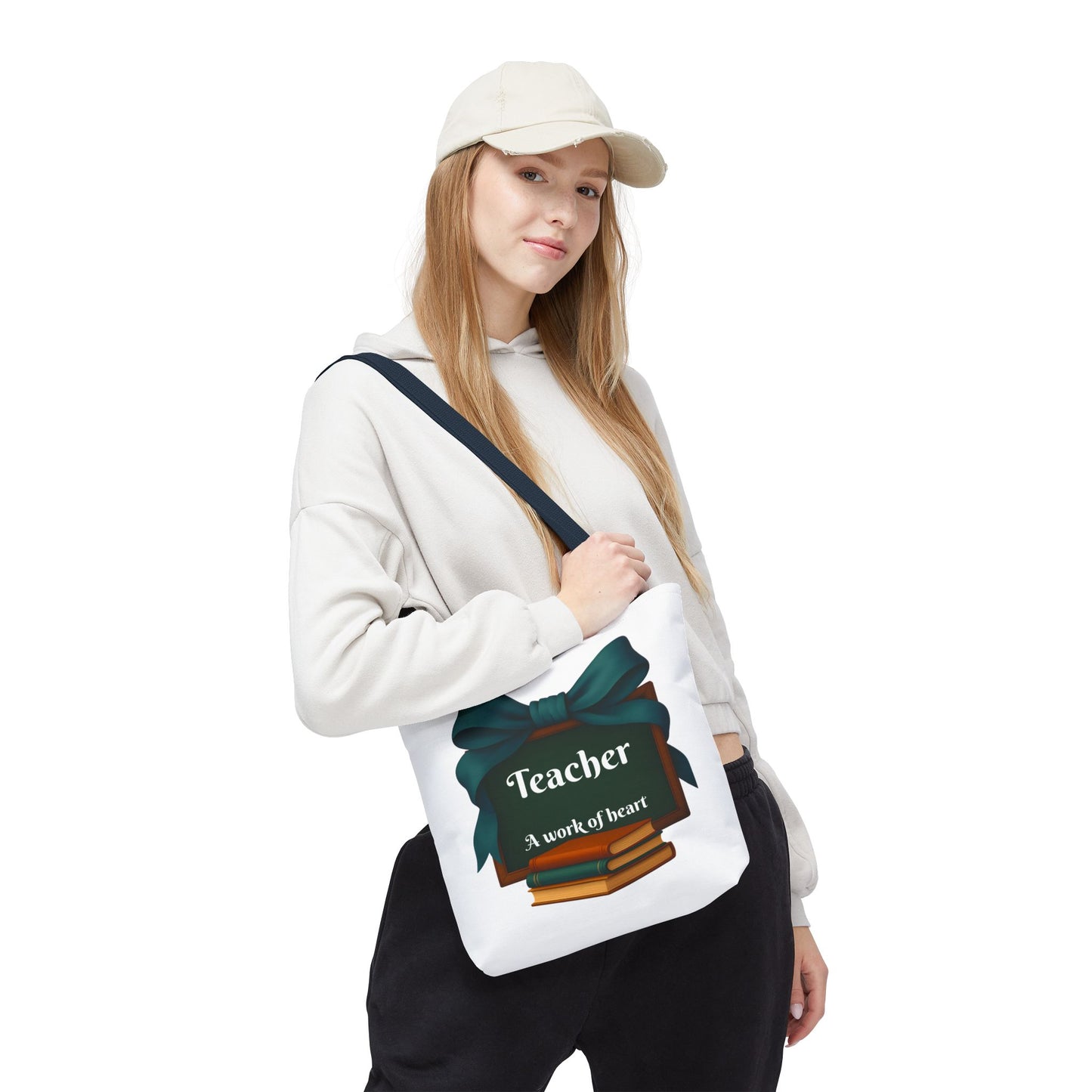 Personalize Unisex Teacher Appreciation Tote Bag, Gift for Educators, Back to School, Messy Coquette Design