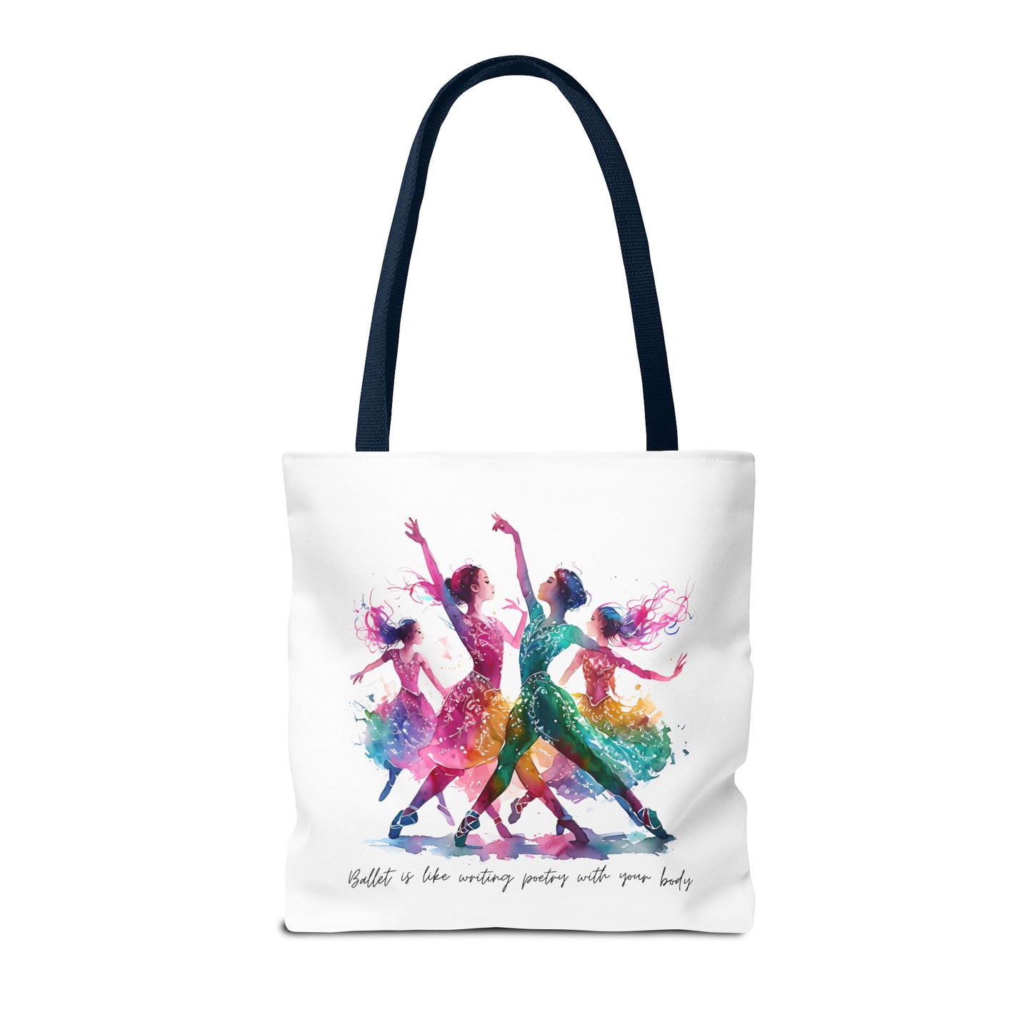 Uplifting Dancer's Tote Bag - 'Ballet is Like Writing Poetry with Your Body'