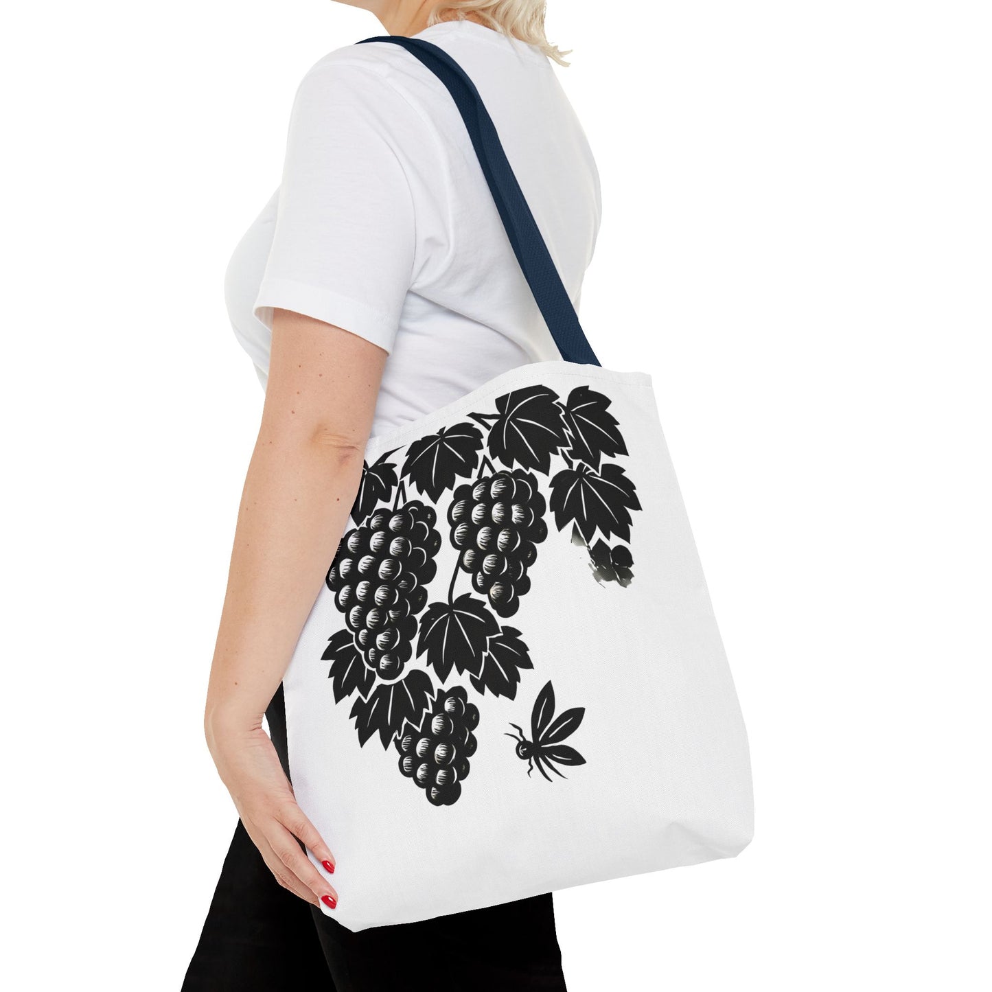 Grape Vine Tote Bag - Stylish Reusable Shopping Bag, Gift for Wine Lovers, Farmers Market Accessory, Elegant Floral Design