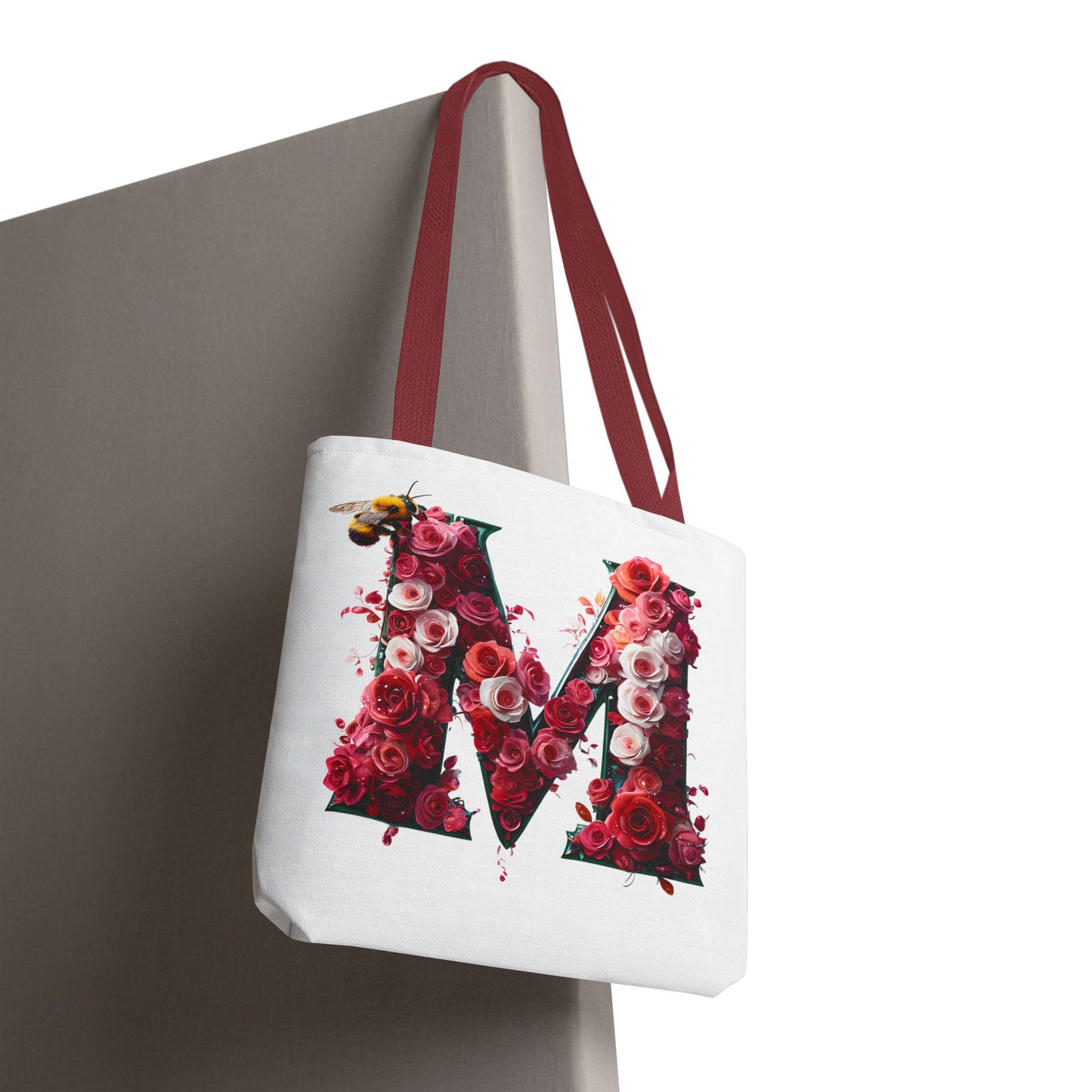 Floral Alphabet 'M' Tote Bag for Every Occasion, Gift For Her