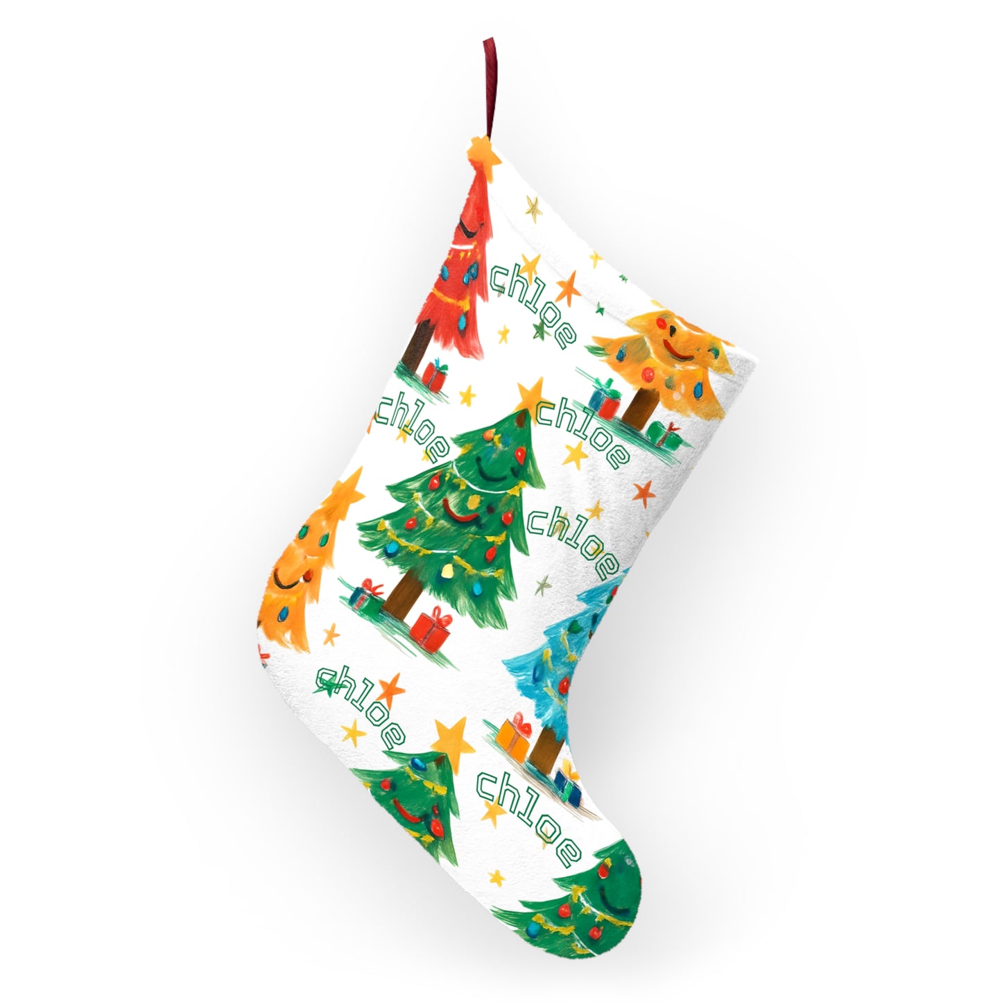 Personalized Christmas Stockings, Custom Holiday Decor, Festive Tree Design, Children’s Gift, Family Traditions, Merry Christmas