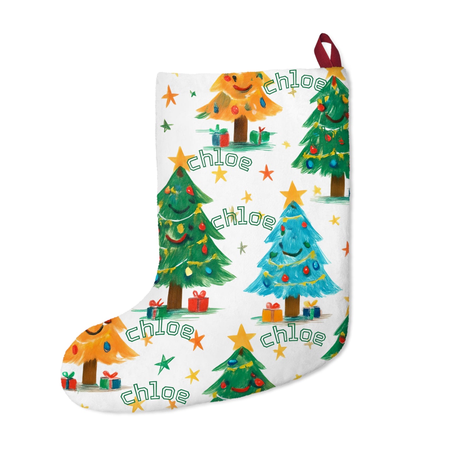 Personalized Christmas Stockings, Custom Holiday Decor, Festive Tree Design, Children’s Gift, Family Traditions, Merry Christmas