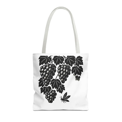 Grape Vine Tote Bag - Stylish Reusable Shopping Bag, Gift for Wine Lovers, Farmers Market Accessory, Elegant Floral Design