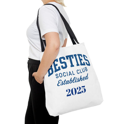 Personalize Besties Social Club Tote Bag - Perfect for Friendships, Gift for Best Friends, Everyday Use Polyester Bag