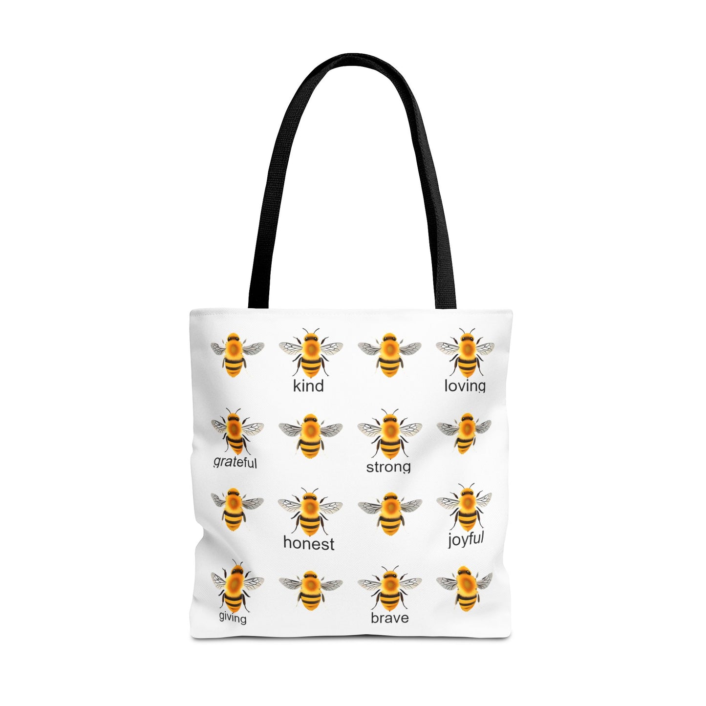 Inspirational Bee Tote Bag, Eco-Friendly Bag for Shopping, Gift for Friends, Kindness Quote Bag, Positive Affirmation Tote