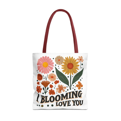 Floral Tote Bag - "I Blooming Love You" - Perfect Gift for Birthdays, Mother's Day, or Spring Celebrations, Floral Shopping Bag, [...]