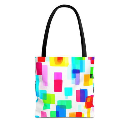 Colorful Geometric Tote Bag, Vibrant Beach Bag, Eclectic Boho Grocery Tote, Unique Gift for Her, Abstract Artistic Accessory