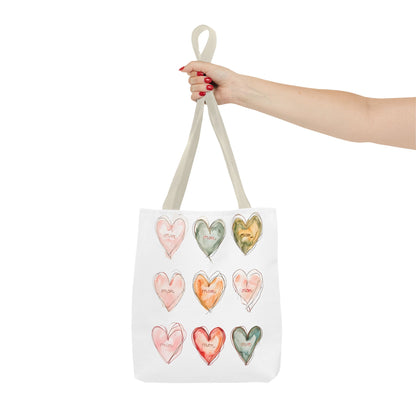 Mom Heart Design Tote Bag, Gift For Her, Shopping, Beach or Library Carryall