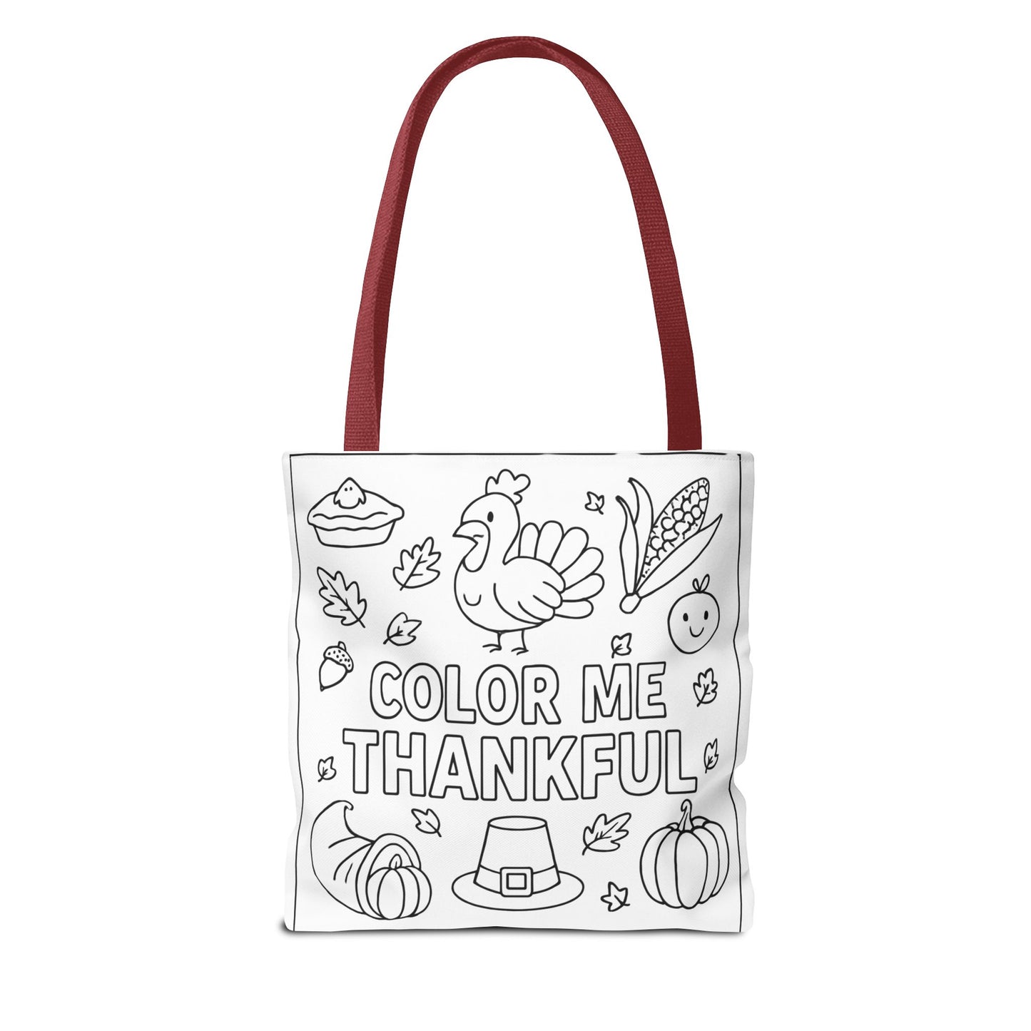 Thankful Coloring Tote Bag, Fall Gift, Thanksgiving, Kid's Creative Activity, Eco-Friendly Shopping