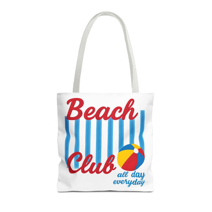 Beach Club Tote Bag, Fun Summer Accessory, Vacation Essential, Stylish Beach Bag, Gift for Beach Lovers, All Day Everyday