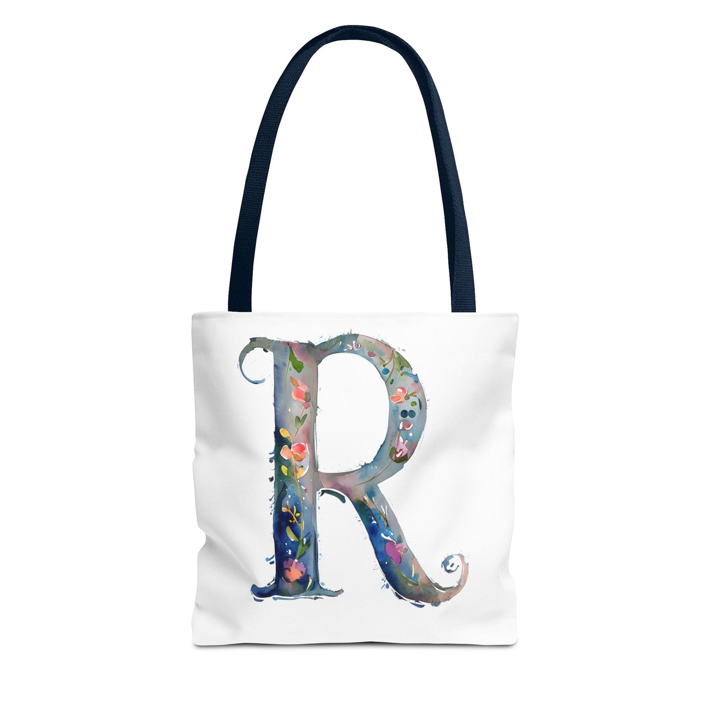 Watercolor Alphabet 'R' Tote Bag, Stylish Everyday Carryall