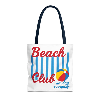 Beach Club Tote Bag, Fun Summer Accessory, Vacation Essential, Stylish Beach Bag, Gift for Beach Lovers, All Day Everyday