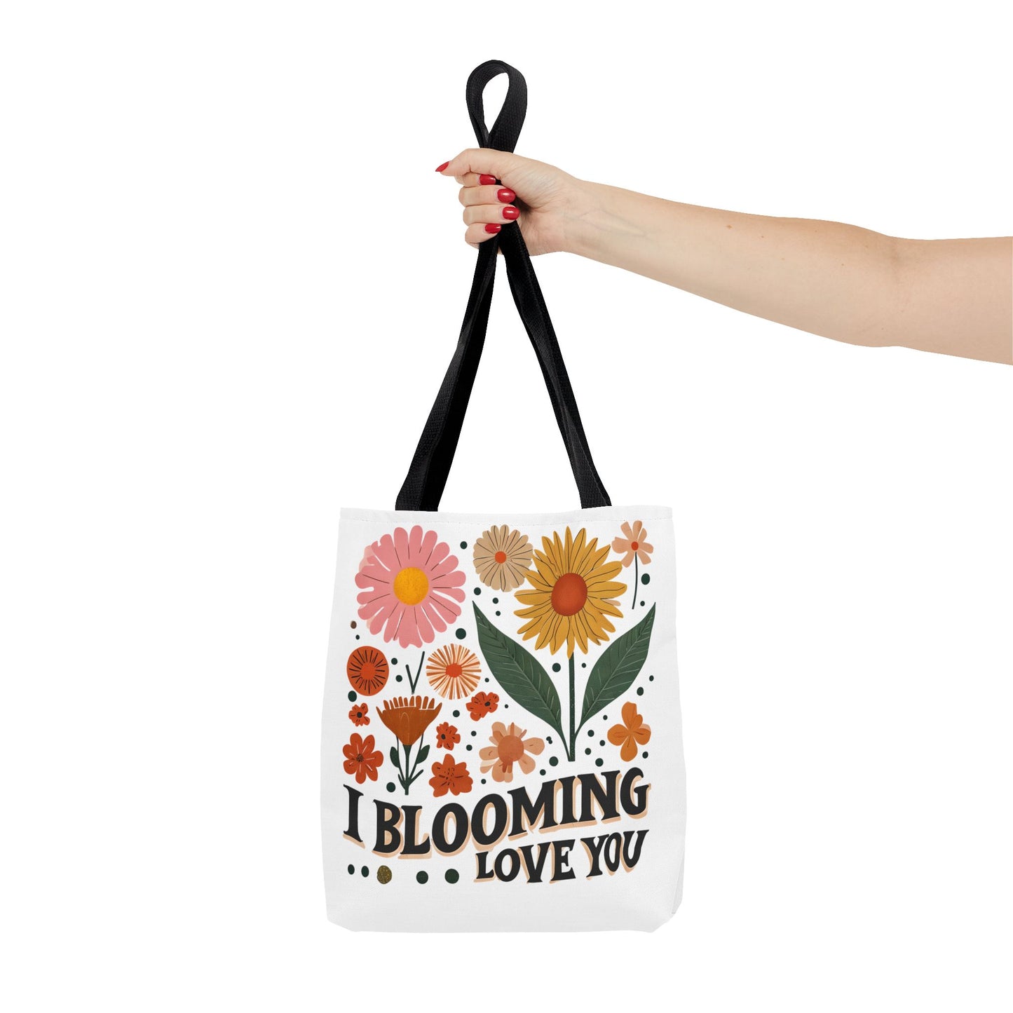 Floral Tote Bag - "I Blooming Love You" - Perfect Gift for Birthdays, Mother's Day, or Spring Celebrations, Floral Shopping Bag, [...]
