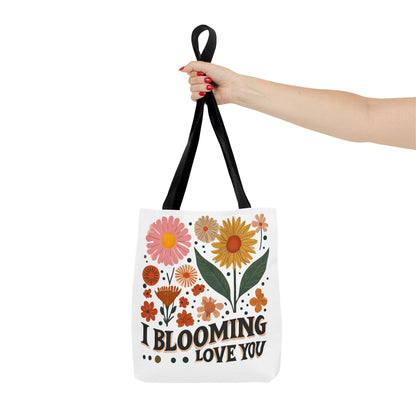 Floral Tote Bag - "I Blooming Love You" - Perfect Gift for Birthdays, Mother's Day, or Spring Celebrations, Floral Shopping Bag, [...]