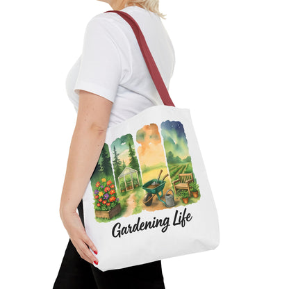 Gardening Life Tote Bag | Gardening Accessory, Shopping Bag, Gift for Gardeners, Floral Design, Reusable Tote