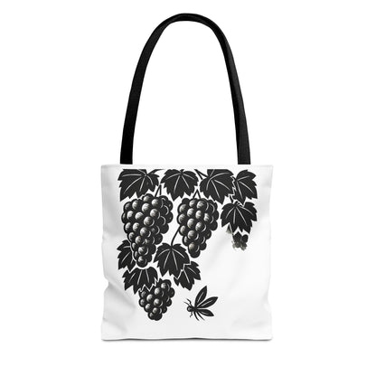 Grape Vine Tote Bag - Stylish Reusable Shopping Bag, Gift for Wine Lovers, Farmers Market Accessory, Elegant Floral Design