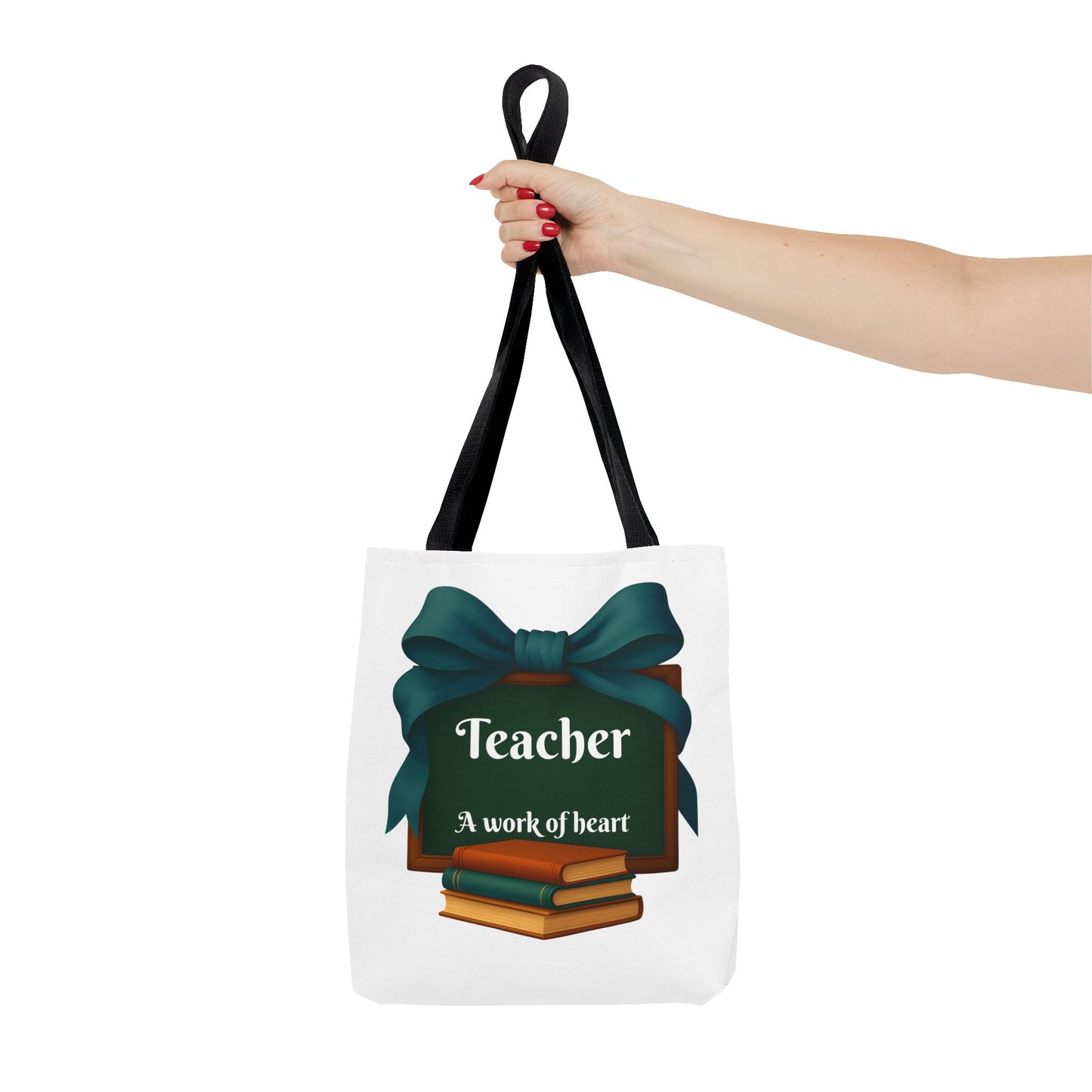 Personalize Unisex Teacher Appreciation Tote Bag, Gift for Educators, Back to School, Messy Coquette Design