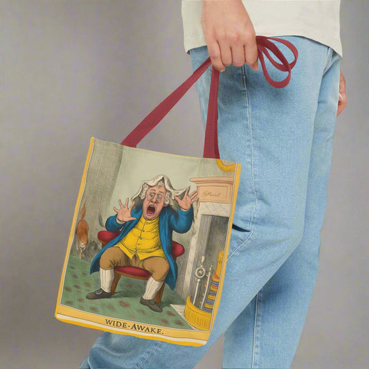 vintage art design tote bag