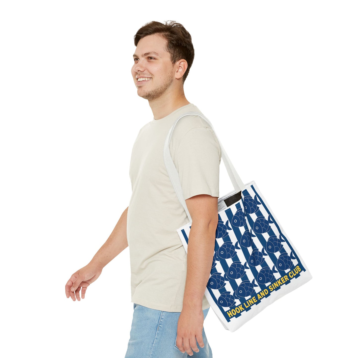 Fishing Tote Bag - Hook Line and Sinker Club - Gift for Anglers, Beach Lovers, Eco-Friendly, Fishing Accessories, Summer