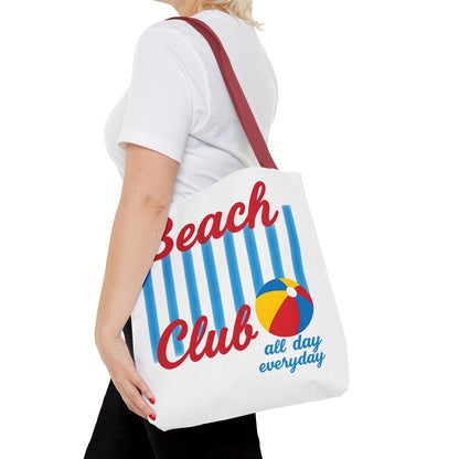 Beach Club Tote Bag, Fun Summer Accessory, Vacation Essential, Stylish Beach Bag, Gift for Beach Lovers, All Day Everyday