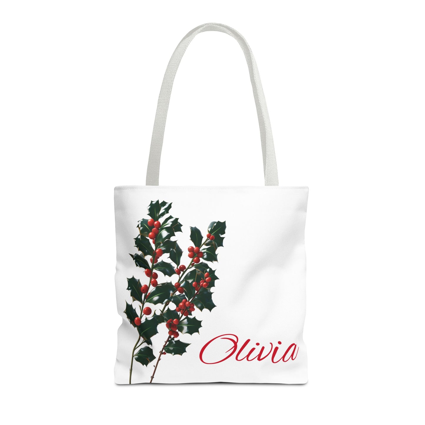 Bridesmaid Tote Bag, December Birthflower Gift, Eco-Friendly Reusable Grocery Bag, Personalized Gift