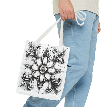 Black and White Geometric Design Tote Bag, Art Tote for Everyday Use, Eco-Friendly Gift, Unisex Design