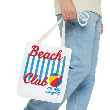 Beach Club Tote Bag, Fun Summer Accessory, Vacation Essential, Stylish Beach Bag, Gift for Beach Lovers, All Day Everyday