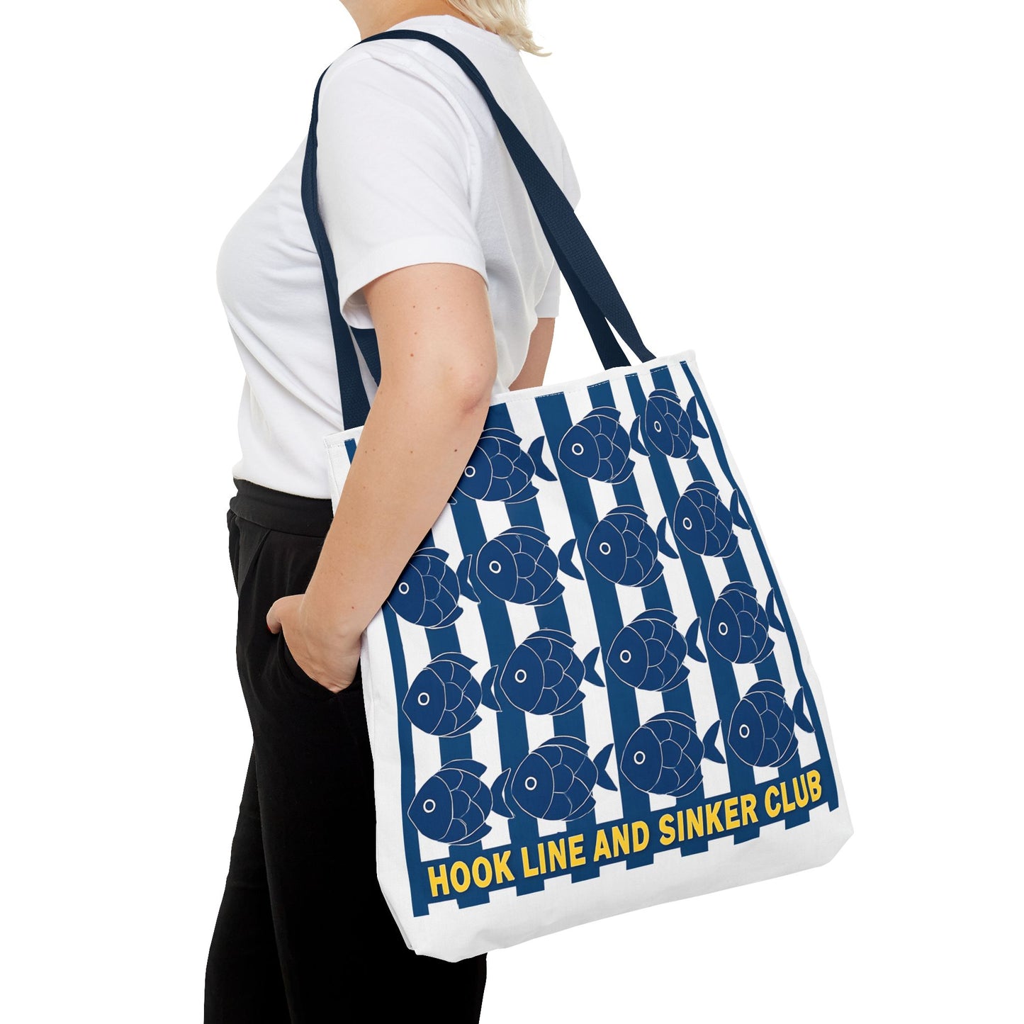 Fishing Tote Bag - Hook Line and Sinker Club - Gift for Anglers, Beach Lovers, Eco-Friendly, Fishing Accessories, Summer