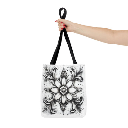 Black and White Geometric Design Tote Bag, Art Tote for Everyday Use, Eco-Friendly Gift, Unisex Design