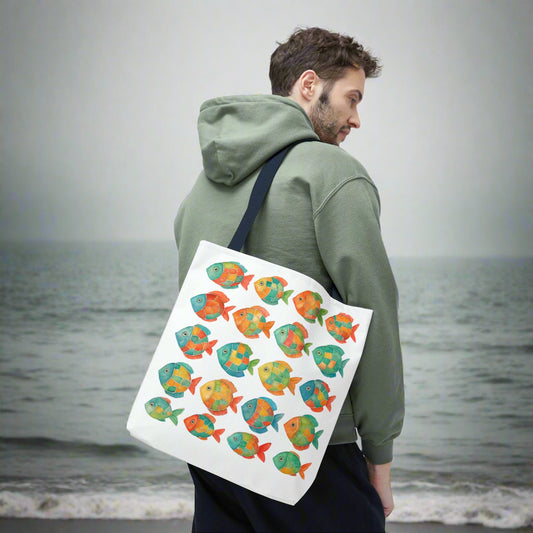 mosaic geometric fish design