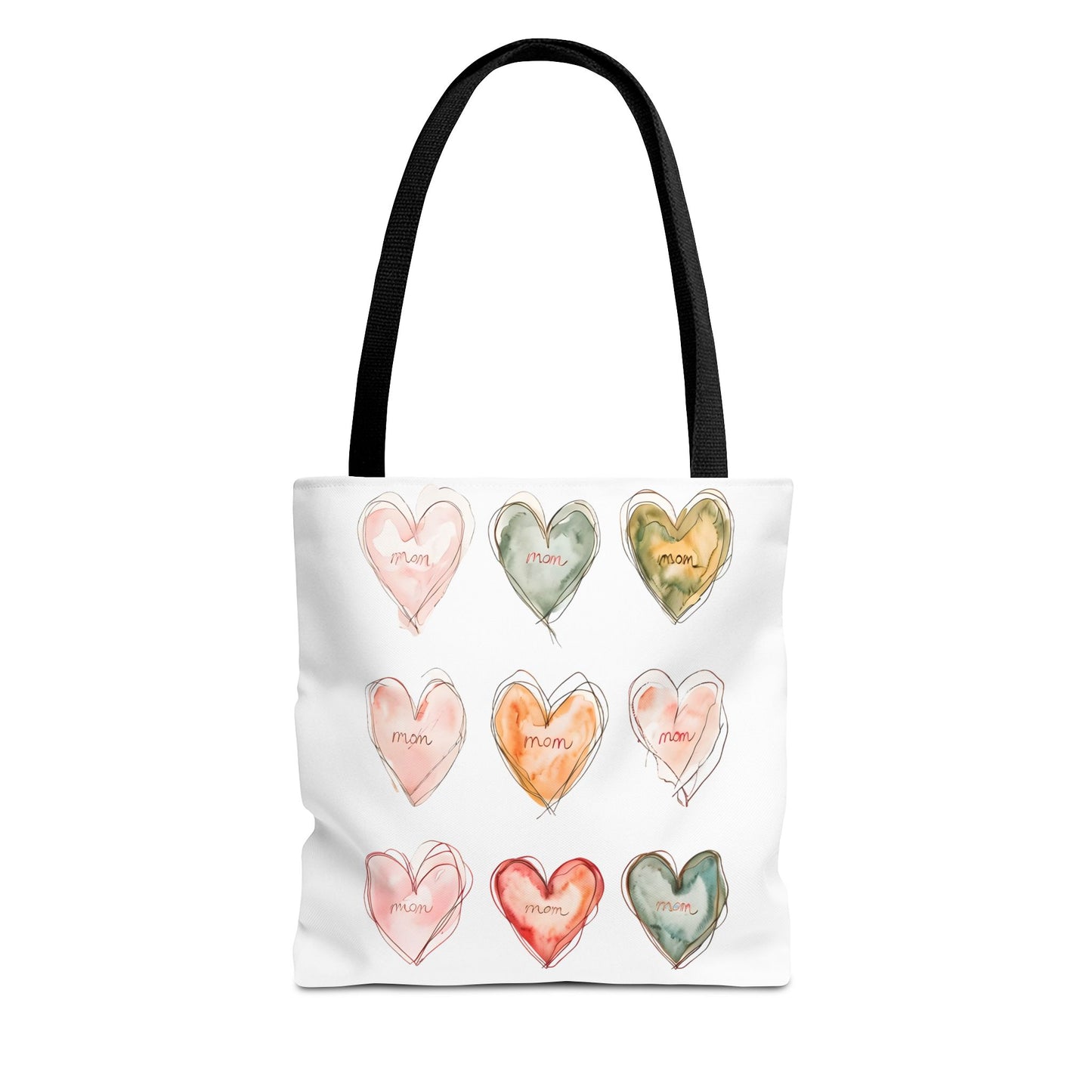 Mom Heart Design Tote Bag, Gift For Her, Shopping, Beach or Library Carryall
