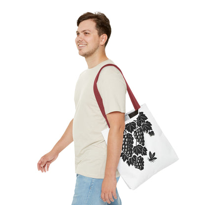 Grape Vine Tote Bag - Stylish Reusable Shopping Bag, Gift for Wine Lovers, Farmers Market Accessory, Elegant Floral Design